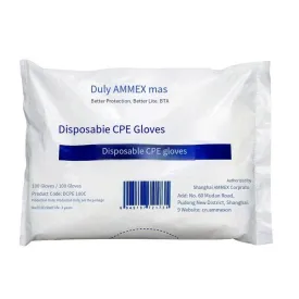 10 Bags Disposable CPE Gloves Cosmetic Hygiene Film Gloves 10 Bags (100 Pieces / Bag)