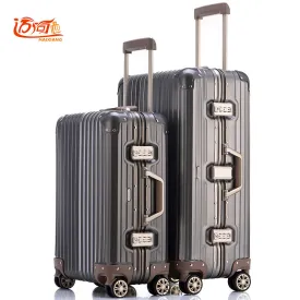 100% Fully Aluminum-Magnesium Alloy Koffers Trolleys Koffers 20/25 Inch Aluminum Suitcase For Woman