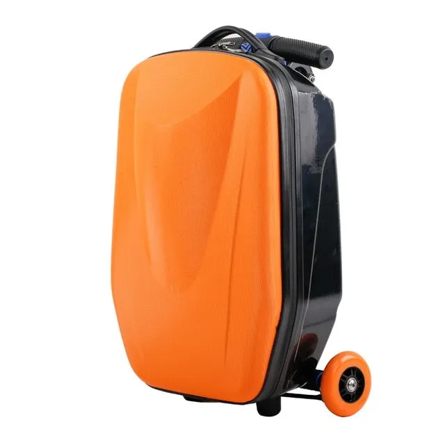 100% Pc Suitcase Fashion Students Scooter Boy Cool 3D Case Carts Extrusion Business Travel