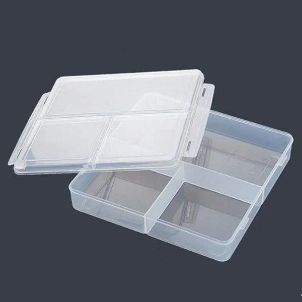 1Pcs Fridge Food Storage Organizer Box 3 Grid Fresh Fruit Fresh Keeping Container Kitchen