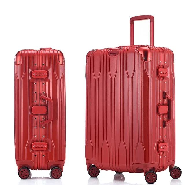 20'24'26'28' Aluminum Frame Spinner Luggage Carry-On Cabin Tsa Scratch Resistant Travel Trolley