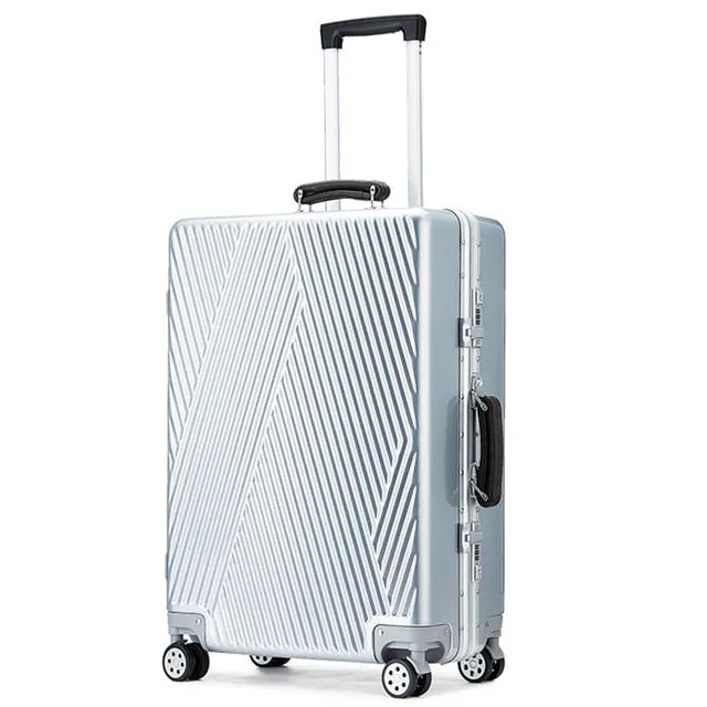 20"24" Inch Aluminum Frame Pc Luggage Bag,Multiwheel Suitcase,Nniversal Wheel Travel Box