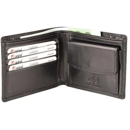 Adpel Dakota Leather Fold Wallet | Black