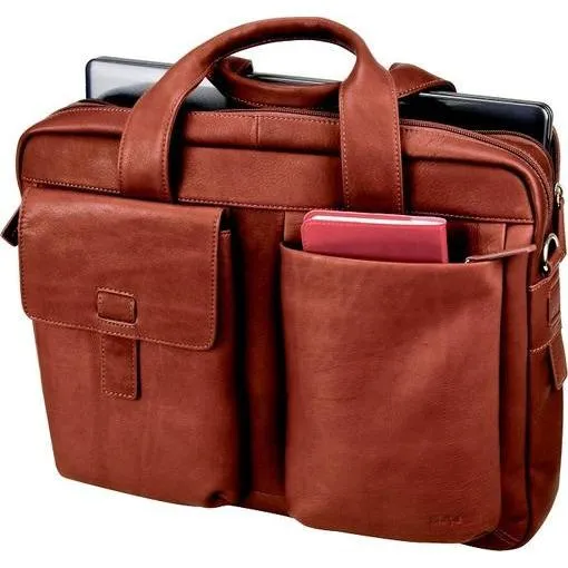 Adpel Leather Bermuda Computer Bag 15.4" | Brown