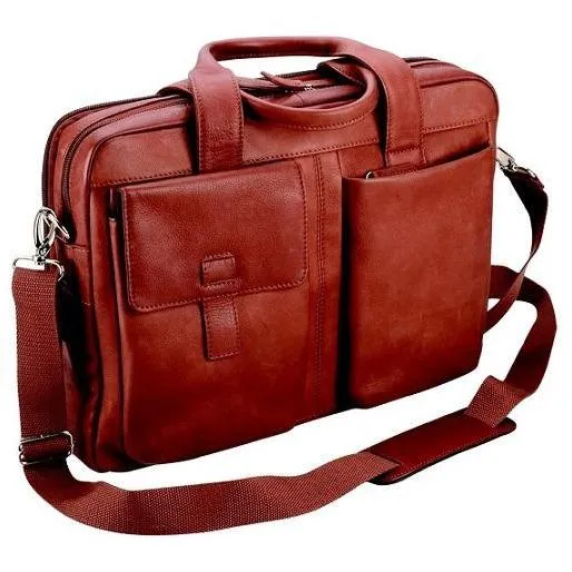 Adpel Leather Bermuda Computer Bag 15.4" | Brown