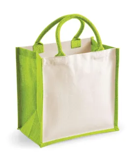 Apple Green - Printers midi jute tote