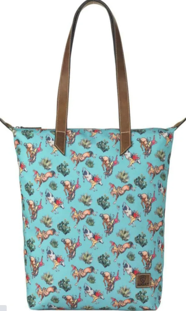 Ariat Bronco Turquoise Cruiser Tote Bag