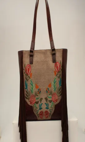 Ariat - Tote Audrey Collection - Canvas Flower Fringe