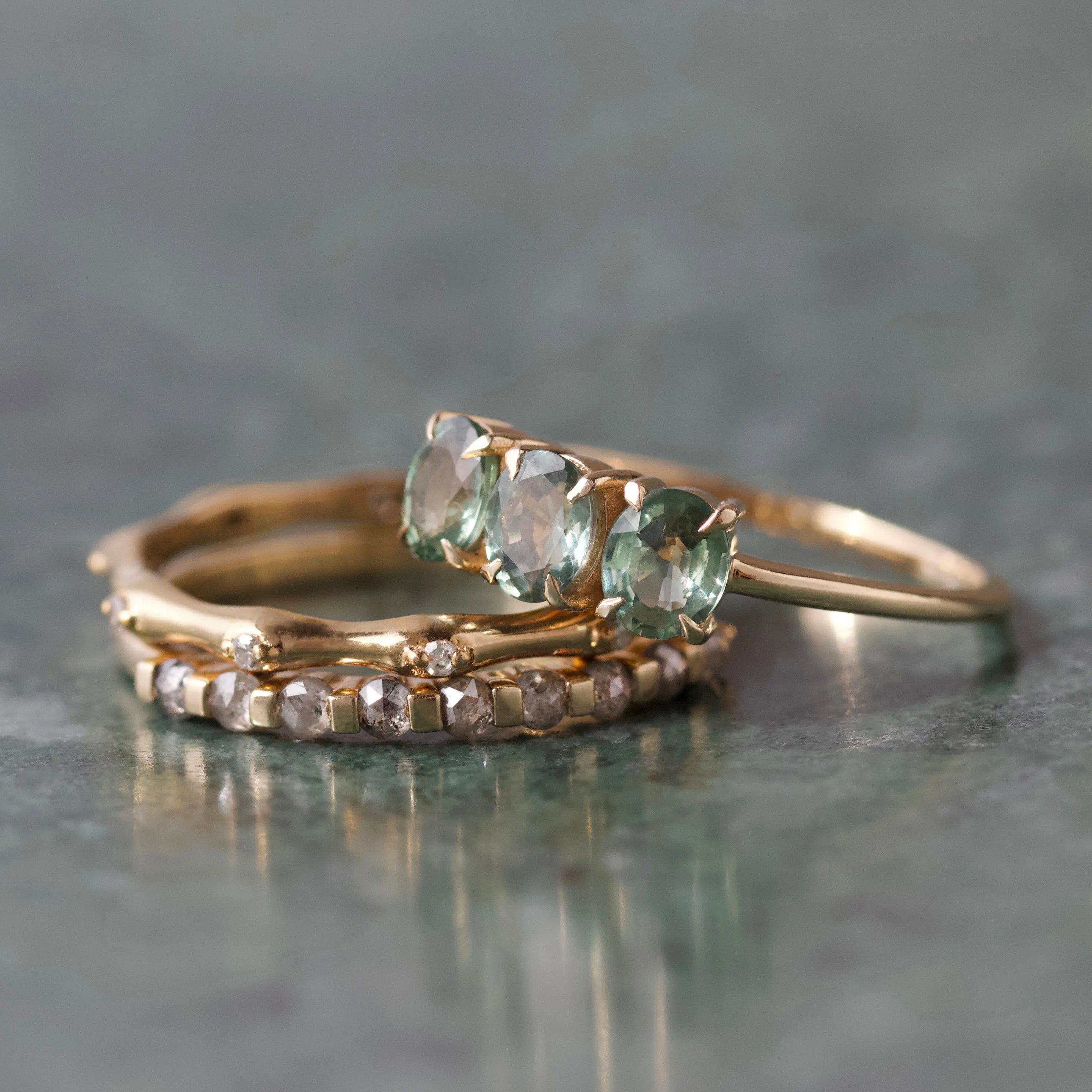 Aubrey Green Sapphire Ring