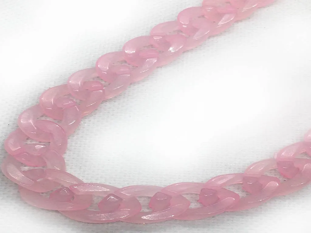 Baby Pink Transparent Plastic Chains