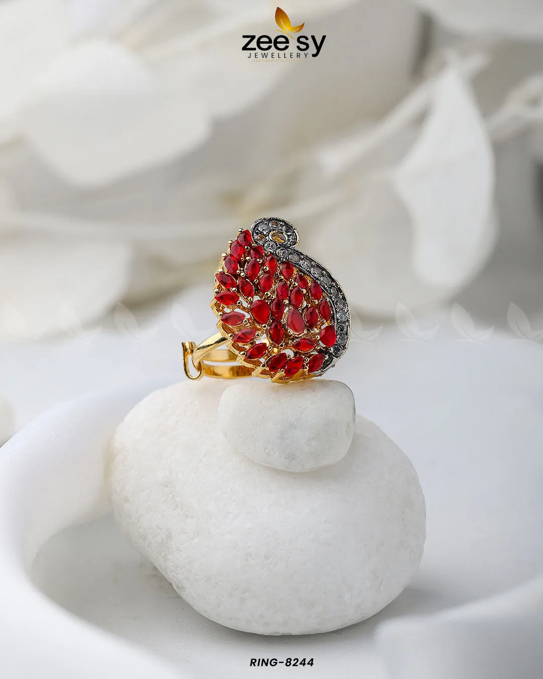 Baguette Cluster Ring-8244