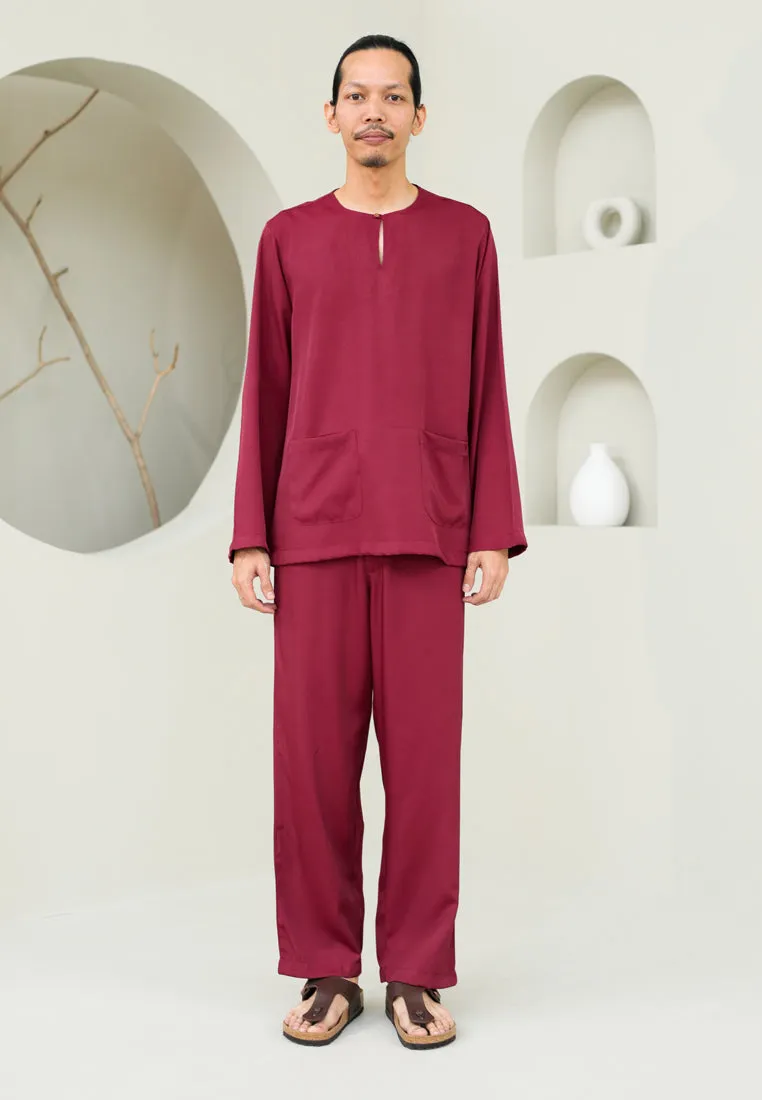 Baju Melayu Men (Maroon)