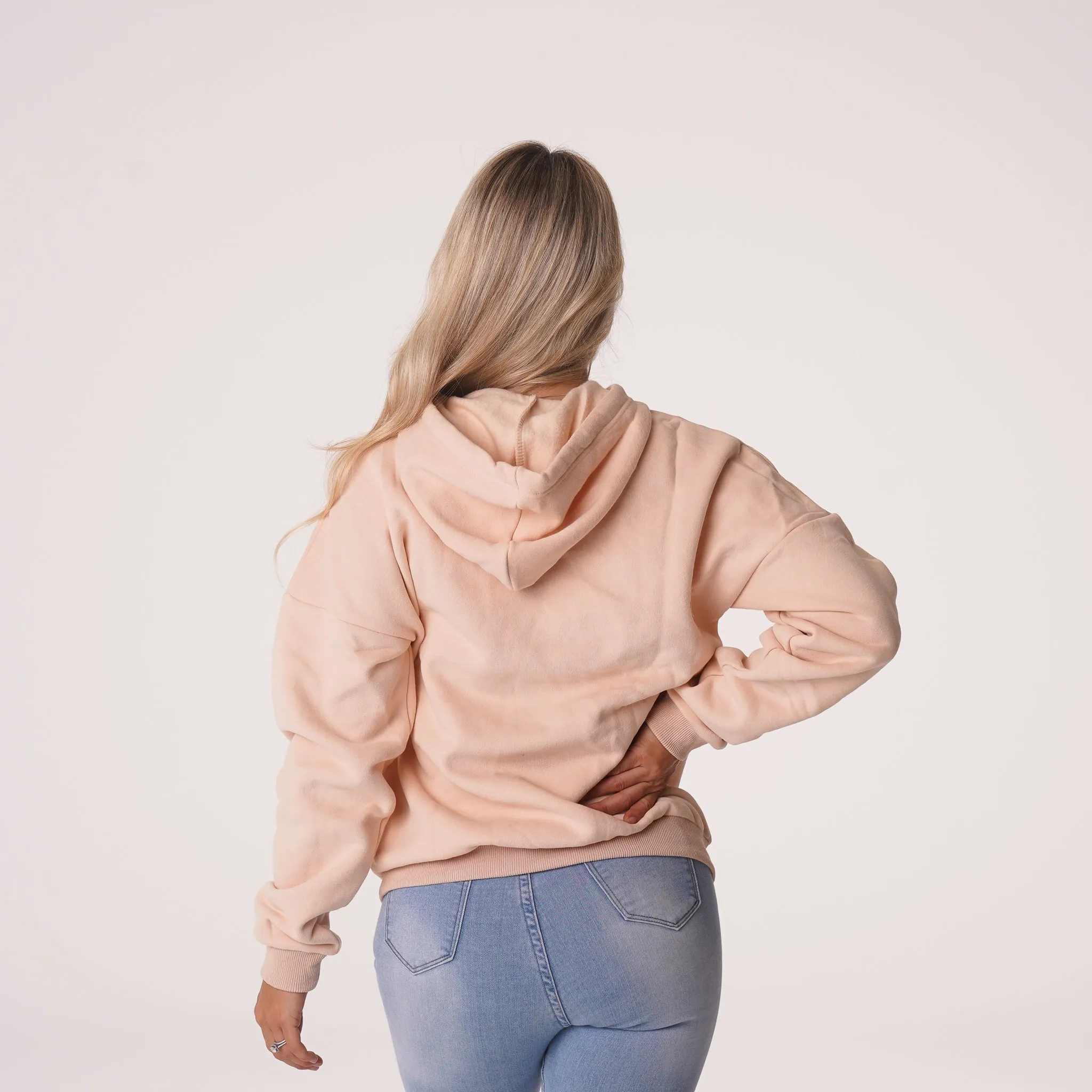 Beige Essential Drop Shoulder Hoodie