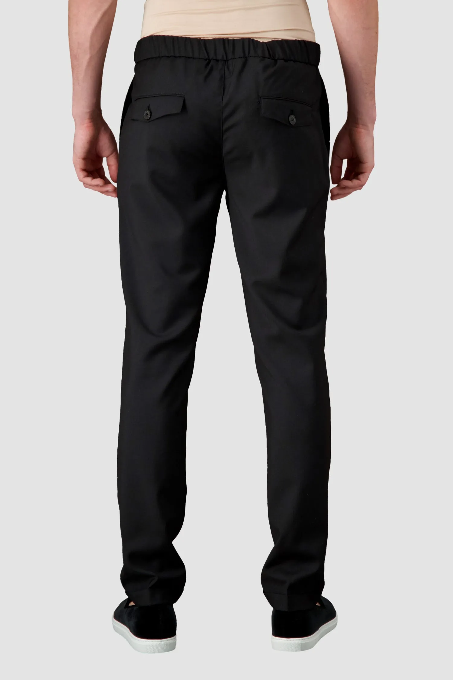 Billionaire Black Long Double B Trousers