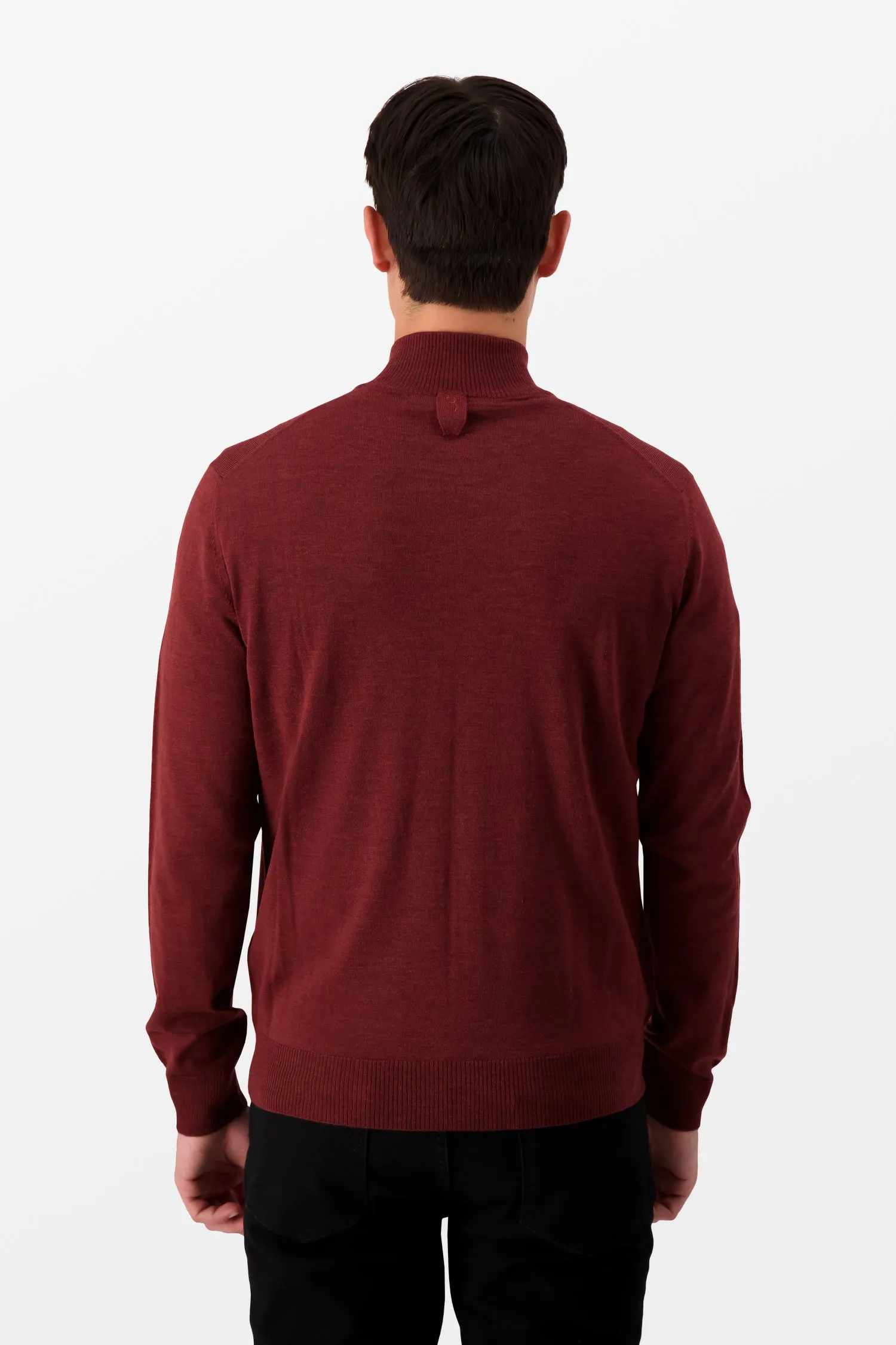 Billionaire Bordeaux Full Zip Crest Pullover