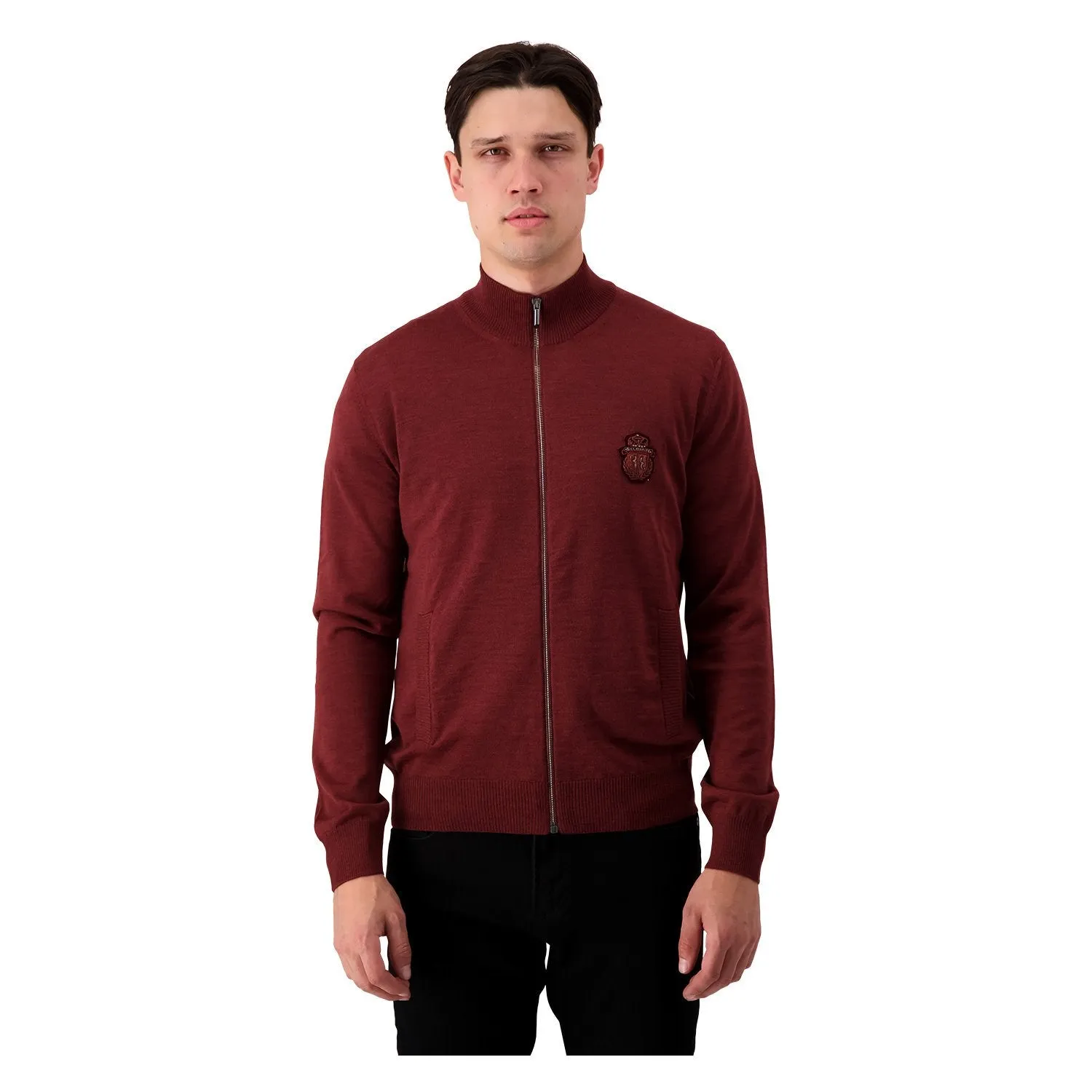 Billionaire Bordeaux Full Zip Crest Pullover