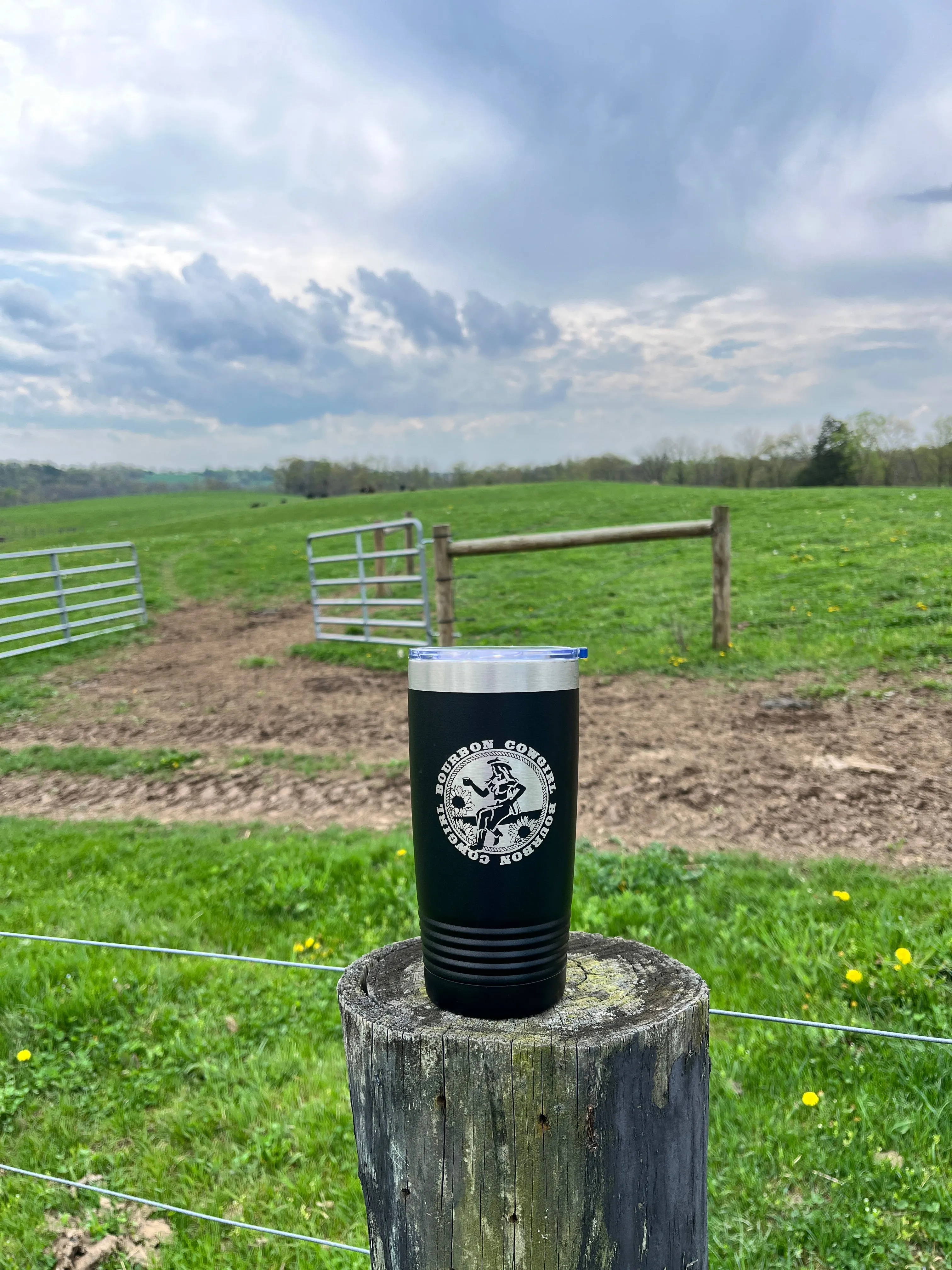 Bourbon Cowgirl Travel Coffee and Drink Tumbler