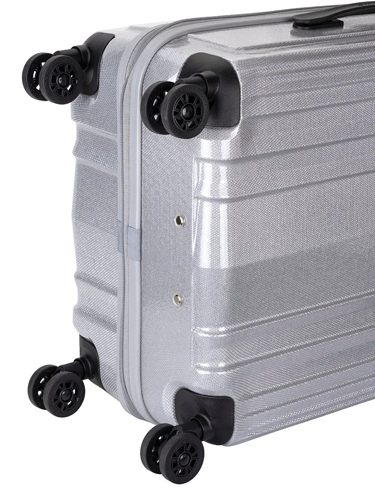 Cellini Compolite Medium 4 Wheel Trolley Case | Silver