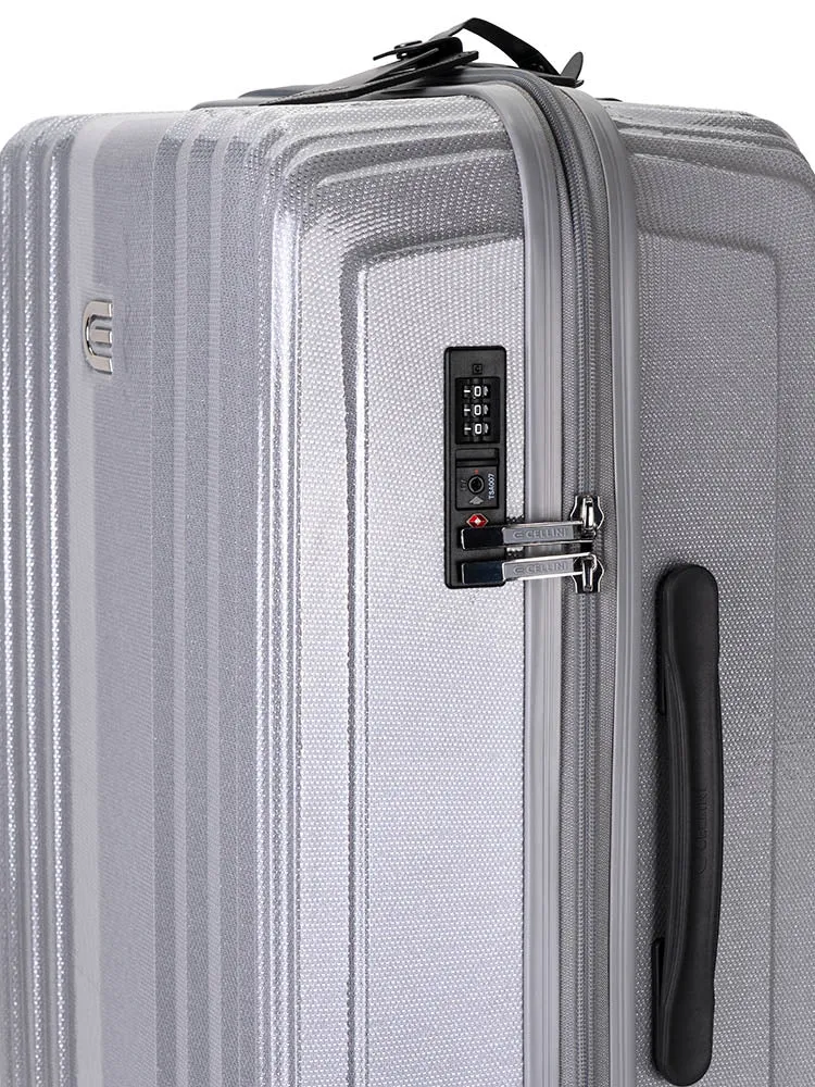 Cellini Compolite Medium 4 Wheel Trolley Case | Silver