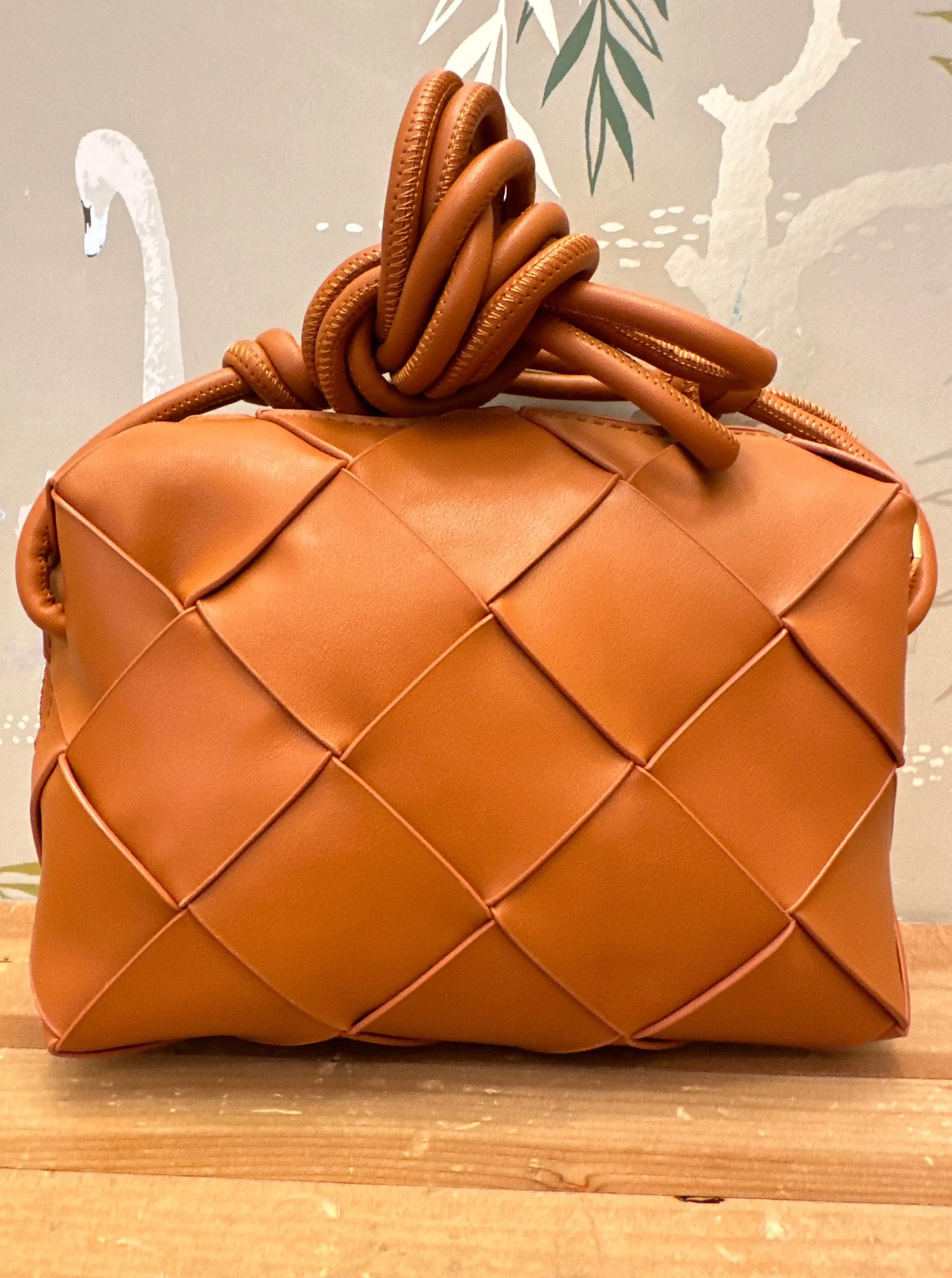 Cindy Woven Bag Tan