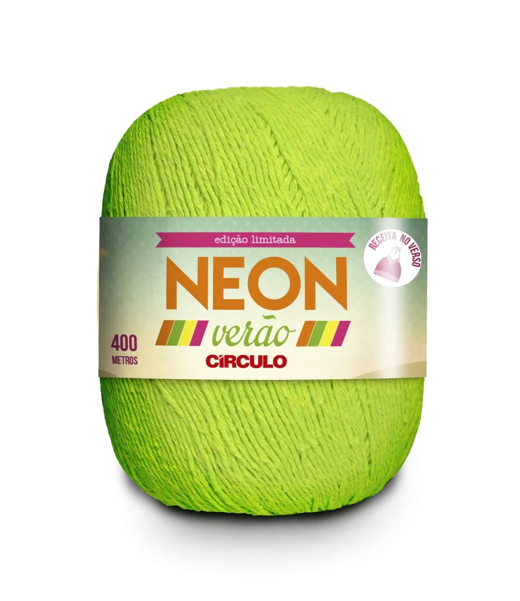 Circulo NEON VERAO yarn 50% Cotton 50% Polyester 406m - 150g, Color Neon Green (337005-5077)