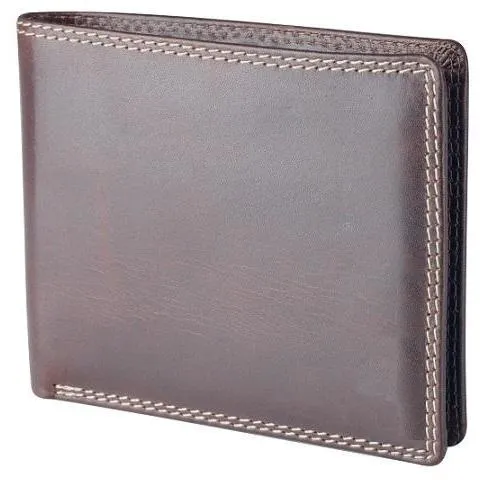 Dakota Leather Wallet with 8 Card Slots | Brown