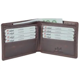 Dakota Leather Wallet with 8 Card Slots | Brown