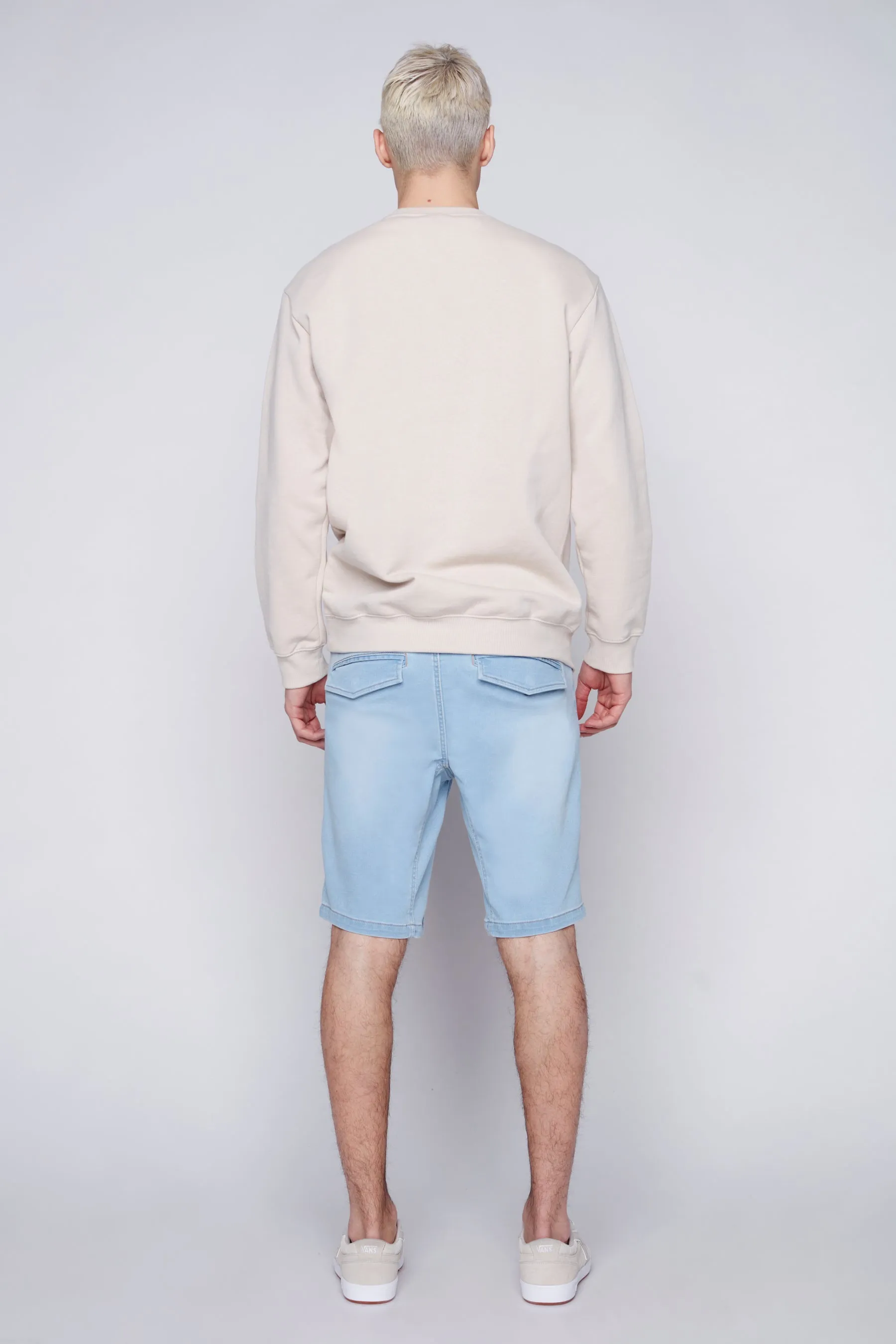 DYLAN - Moto Short Jogger - Blue Beach