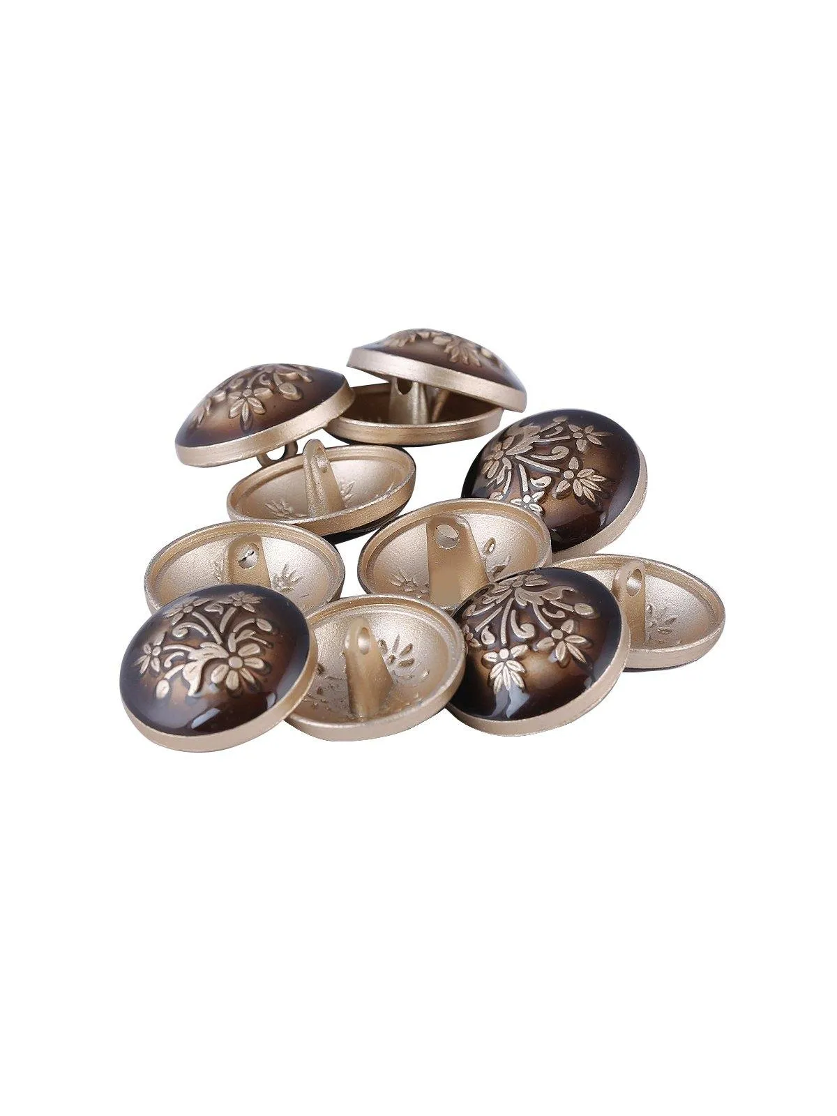 Elegant Round Shape Engraved Design Lamination Shank Metal Button