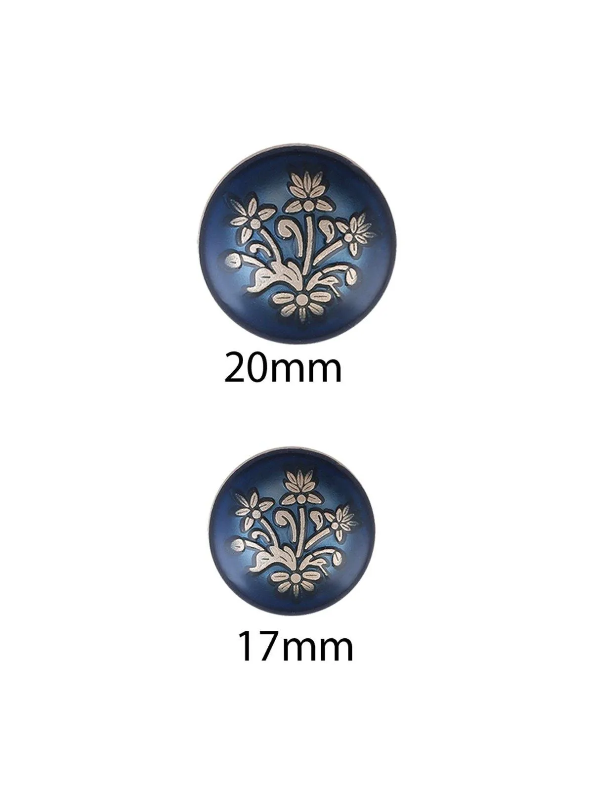 Elegant Round Shape Engraved Design Lamination Shank Metal Button