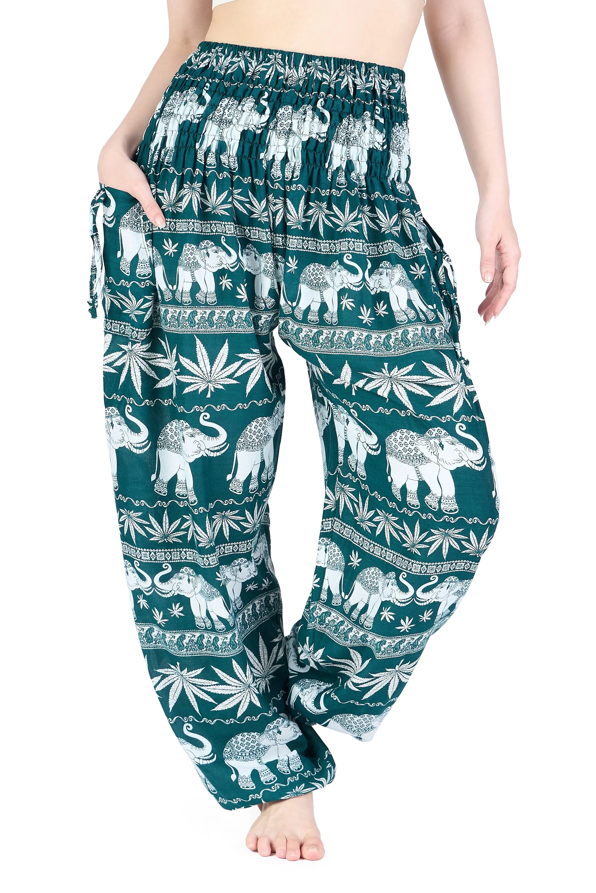 Elephant Leaf Harem Pants