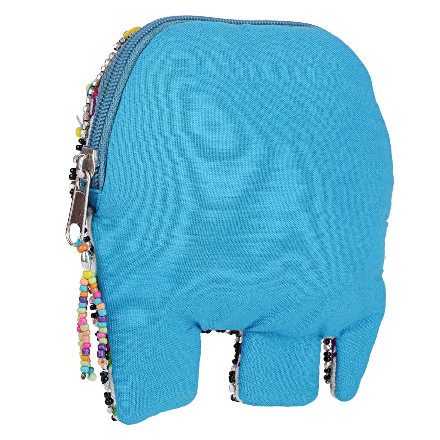 Elephant Shape Bead Work Coin Pouch