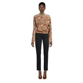 EMANUEL UNGARO Vintage Brown Floral Silk Shirt | Size US 12