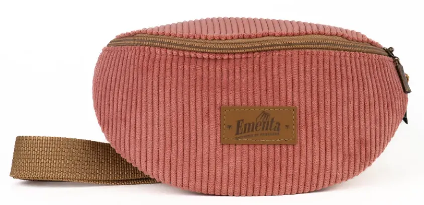 EMENTA SB - FREI PATCH CORDUROY BAG - SALMON