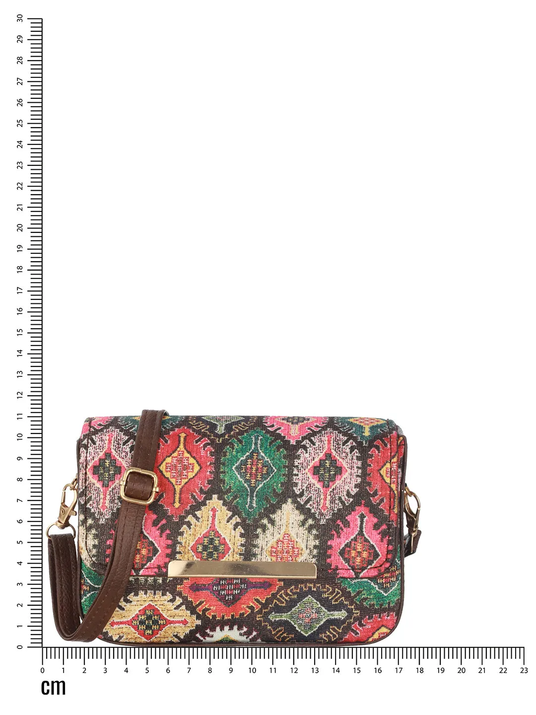 Ethnic Motifs Printed Structured Sling Bag