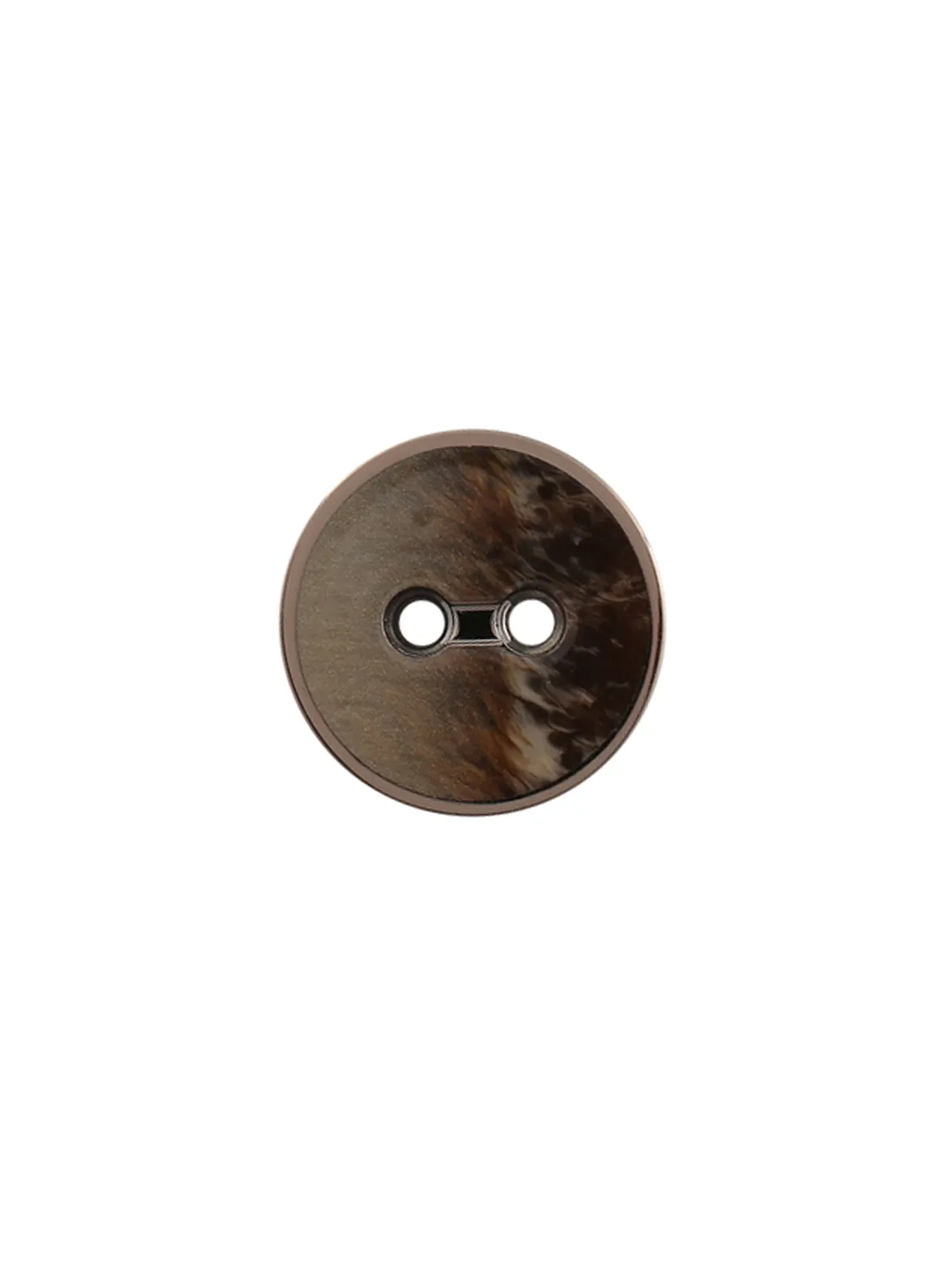 Fancy Round Shape 2-Hole Shiny Poly Button