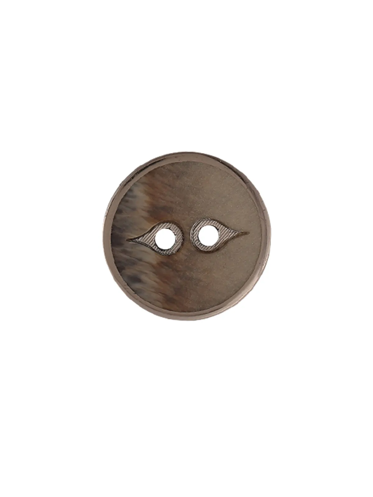 Fancy Round Shape 2-Hole Smooth & Shiny Decorative Button