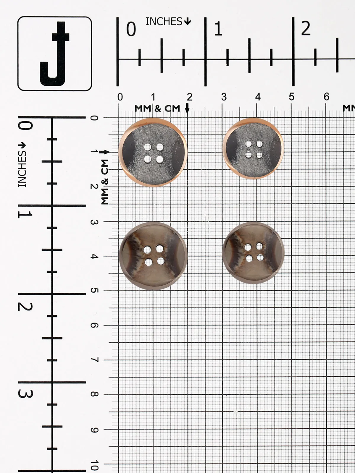 Fashionable Round Shape 4-Hole Decorative Button