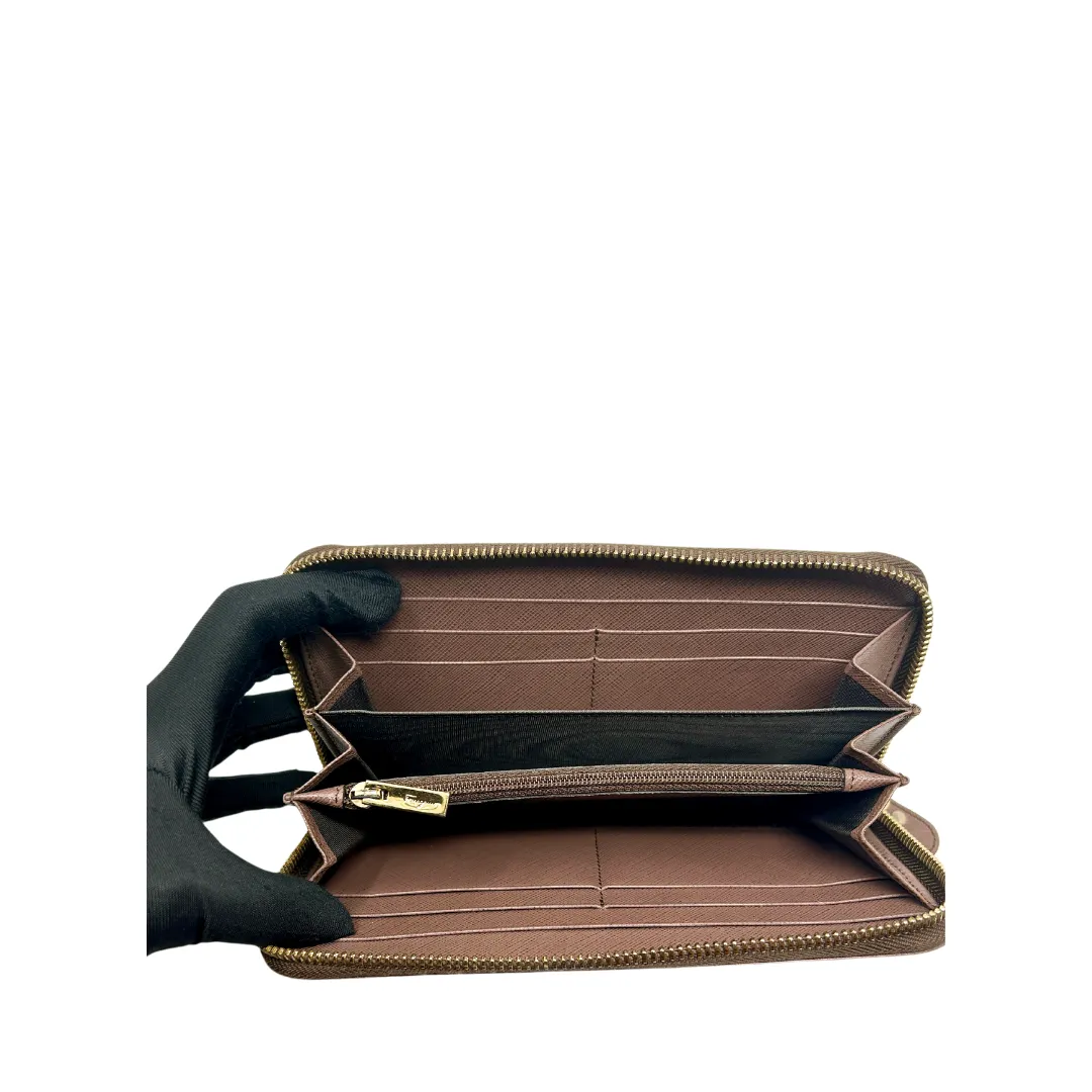 Ferragamo Double Gancini Zip Wallet