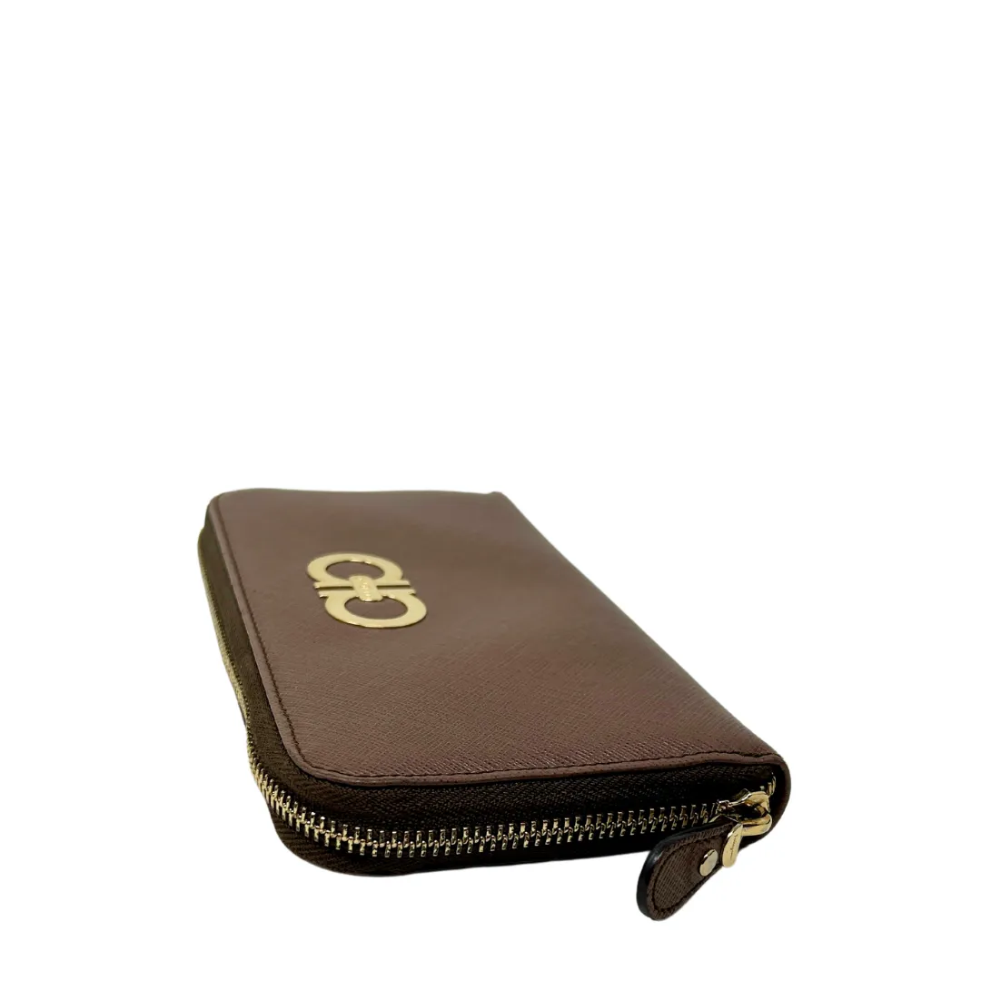 Ferragamo Double Gancini Zip Wallet