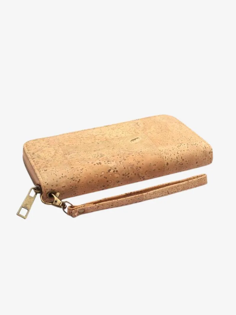 FOReT Cork Elizia Zipped Wristlet - Natural