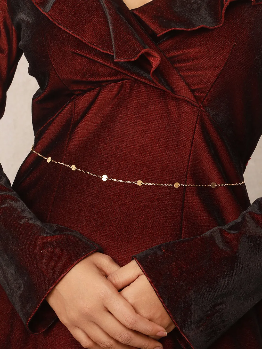 Gold-Plated Beaded Waist Chain