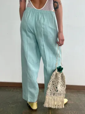 Green Silk Macrame Purse