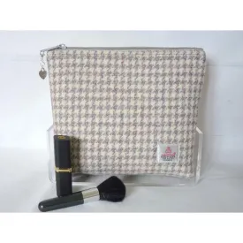 Harris Tweed Cosmetic Bag - Cream & Grey