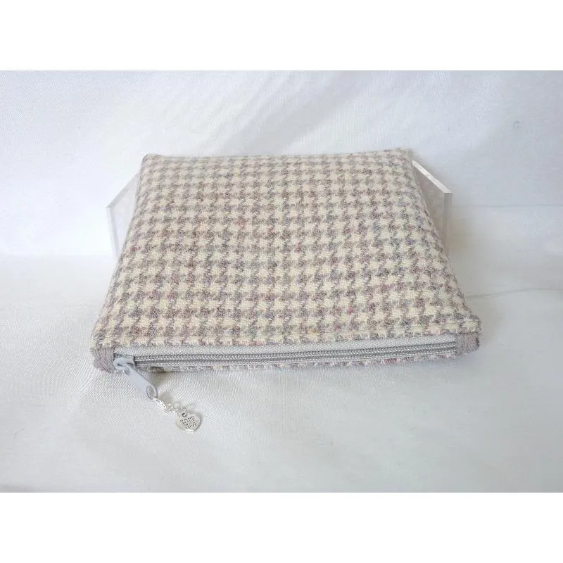 Harris Tweed Cosmetic Bag - Cream & Grey