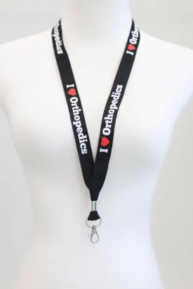 I Love Orthopedics lanyard