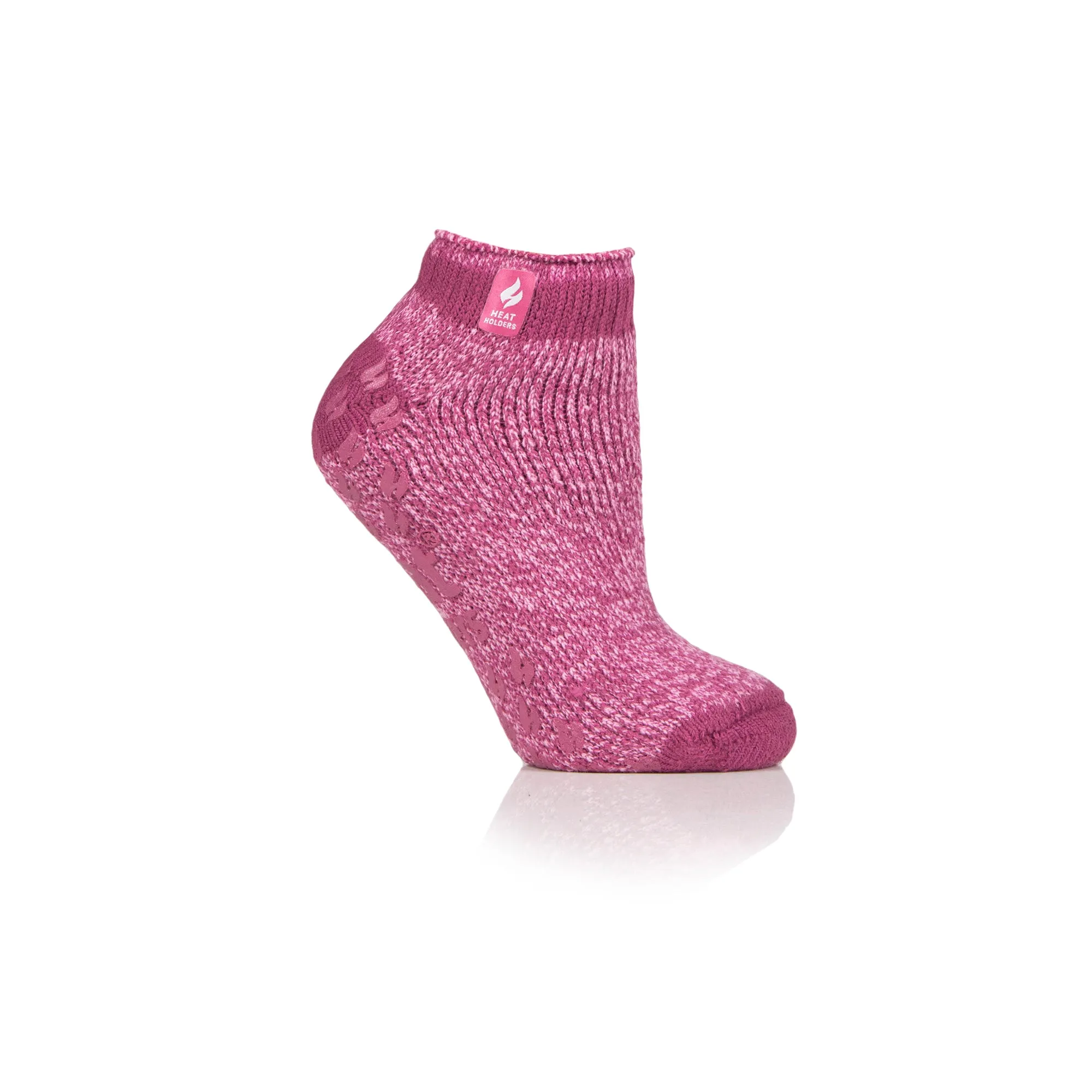 Ladies Original Pisa Ankle Slipper Socks - Muted Pink