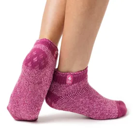 Ladies Original Pisa Ankle Slipper Socks - Muted Pink