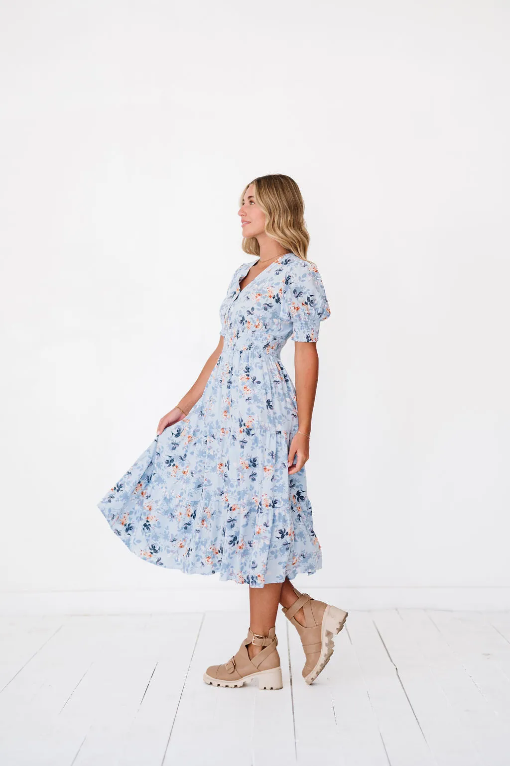 Margo Dress in Sky Blue