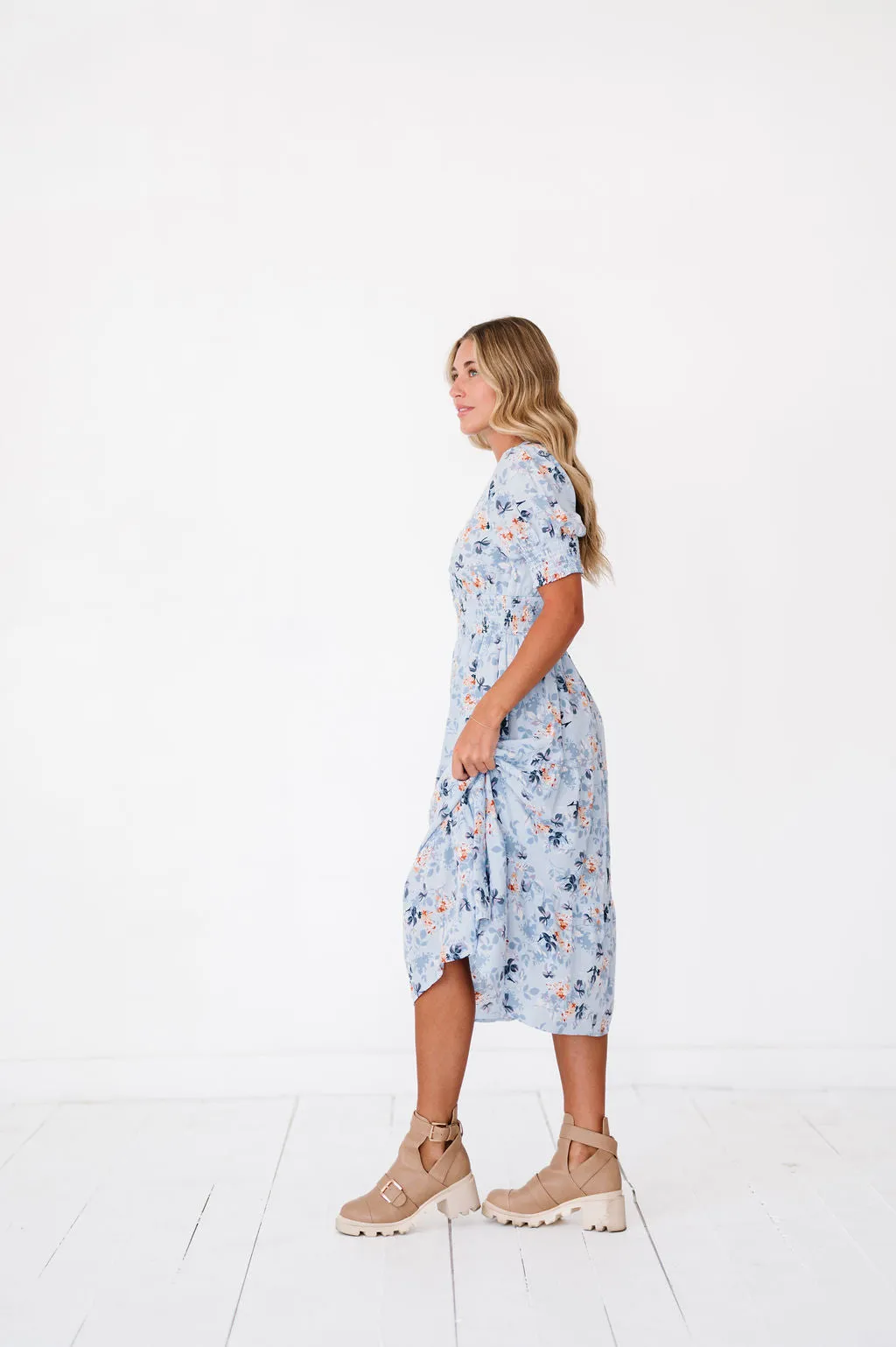 Margo Dress in Sky Blue